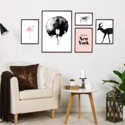 Take me to New York - Pink Plakat (21x29.7 cm (A4))