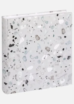 Terrazzo stone Album Grå - 28x29 cm (60 Hvide sider / 30 ark)