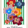 The Art Of Flowers Green Stripe Plakat (21x29.7 cm (A4))