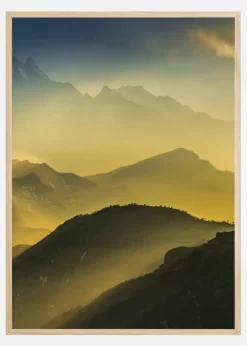 The Cattleback Mountain Sunset Plakat (21x29.7 cm (A4))