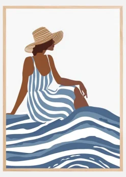 The Girl In the Striped Dress Plakat (21x29.7 cm (A4))