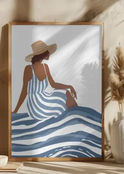 The Girl In the Striped Dress Plakat (21x29.7 cm (A4))