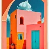 The Pink Village Plakat (21x29.7 cm (A4))