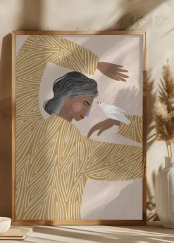 The Woman With He Bird Plakat (21x29.7 cm (A4))