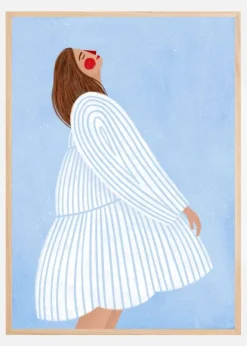 The Woman With the Blue Stripes Plakat (21x29.7 cm (A4))