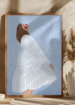 The Woman With the Blue Stripes Plakat (21x29.7 cm (A4))