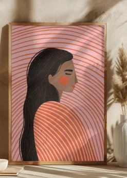 The Woman With the Lines Plakat (21x29.7 cm (A4))