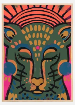 Tiger (Colored Version) Plakat (21x29.7 cm (A4))