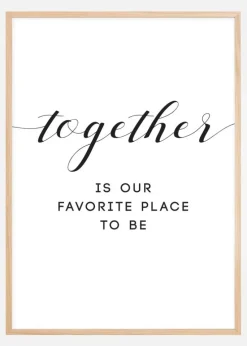 Together is our favorite place to be Plakat (21x29.7 cm (A4))