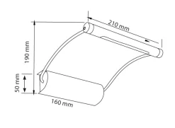 Tommy Batteridrevet LED 21 cm Billedbelysning - Sølv