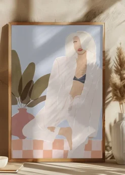 Too Lazy To Yoga Plakat (21x29.7 cm (A4))