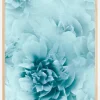 Turquoise flowers Plakat (21x29.7 cm (A4))