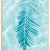 Turquoise Palm Leave Plakat (21x29.7 cm (A4))