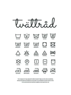 Tvättråd - Hvid Plakat (21x29.7 cm (A4))