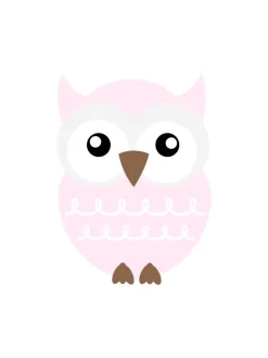 Ugle Solo - Rosenrosa Plakat (30x40 cm)