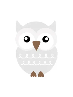 Ugle Solo - tåget grå Plakat (30x40 cm)