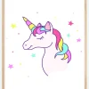 Unicorn White Plakat (21x29.7 cm (A4))
