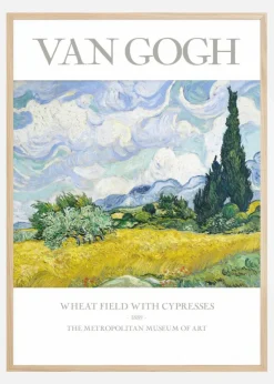 VAN GOGH - Wheat Field With Cypresses Plakat (21x29.7 cm (A4))