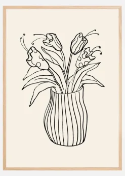 Vase Sketch Plakat (21x29.7 cm (A4))