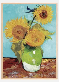 Vase With Three Sunflowers Plakat (21x29.7 cm (A4))