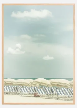 Vintage beach scene Plakat (21x29.7 cm (A4))