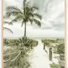Vintage path to the beach Plakat (21x29.7 cm (A4))