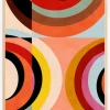 Warm Colors Bauhaus Geometry3 Plakat (21x29.7 cm (A4))