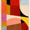 Warm Colors Bauhaus Geometry2 Plakat (21x29.7 cm (A4))