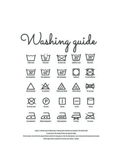 Washing guide white Plakat (21x29.7 cm (A4))
