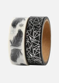 Washitape Fjer og mønster - 15 mm