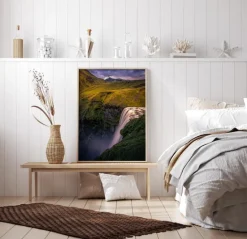 Waterfall On The Hill Plakat (21x29.7 cm (A4))