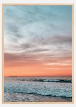 Waves Under Sunset Plakat (21x29.7 cm (A4))