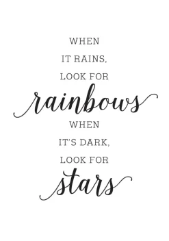 When it rains, look for rainbows Plakat (21x29.7 cm (A4))