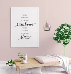 When it rains, look for rainbows Plakat (21x29.7 cm (A4))