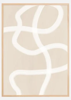 White Brush Stroke Poster No.1 Plakat (21x29.7 cm (A4))