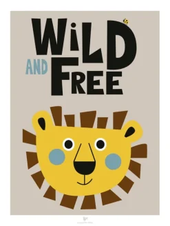 Wild and Free - Beige Plakat (30x40 cm)