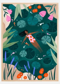 Wild Swimming Plakat (21x29.7 cm (A4))