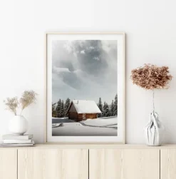 Winter Cabin Plakat (21x29.7 cm (A4))