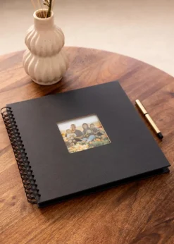 Wiro Spiralalbum Sort - 32x30 cm (50 Sorte sider / 25 ark)