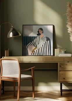 Woman In Recline Plakat (30x30 cm)