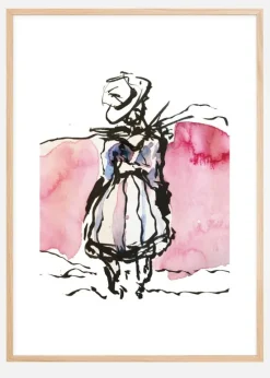 Woman in the horizon Plakat (21x29.7 cm (A4))