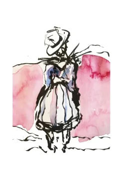 Woman in the horizon Plakat (21x29.7 cm (A4))