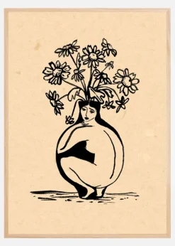 Woman in vase Plakat (21x29.7 cm (A4))