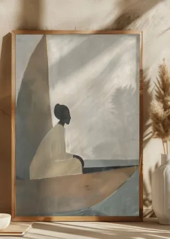 Woman On Boat Plakat (21x29.7 cm (A4))