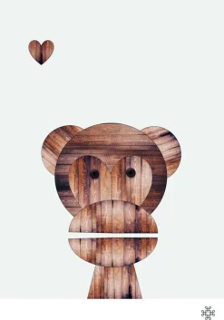 Wood monkey Plakat (21x29.7 cm (A4))