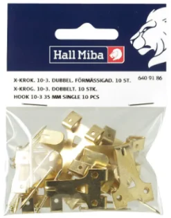 X-krog 10-3, 35 mm dobbelt messingbelagt 10-p