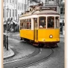 Yellow Tram in The City Plakat (21x29.7 cm (A4))