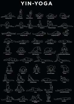 Yoga - B&W Plakat (21x29.7 cm (A4))