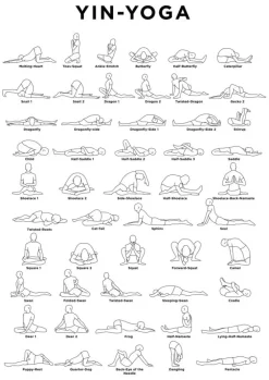 Yoga - White Plakat (21x29.7 cm (A4))
